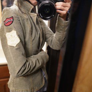 Vintage Green Khaki Blazer by Buffalo David Bitton (XS)